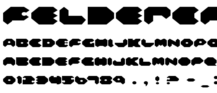 Feldercarb Expanded font
